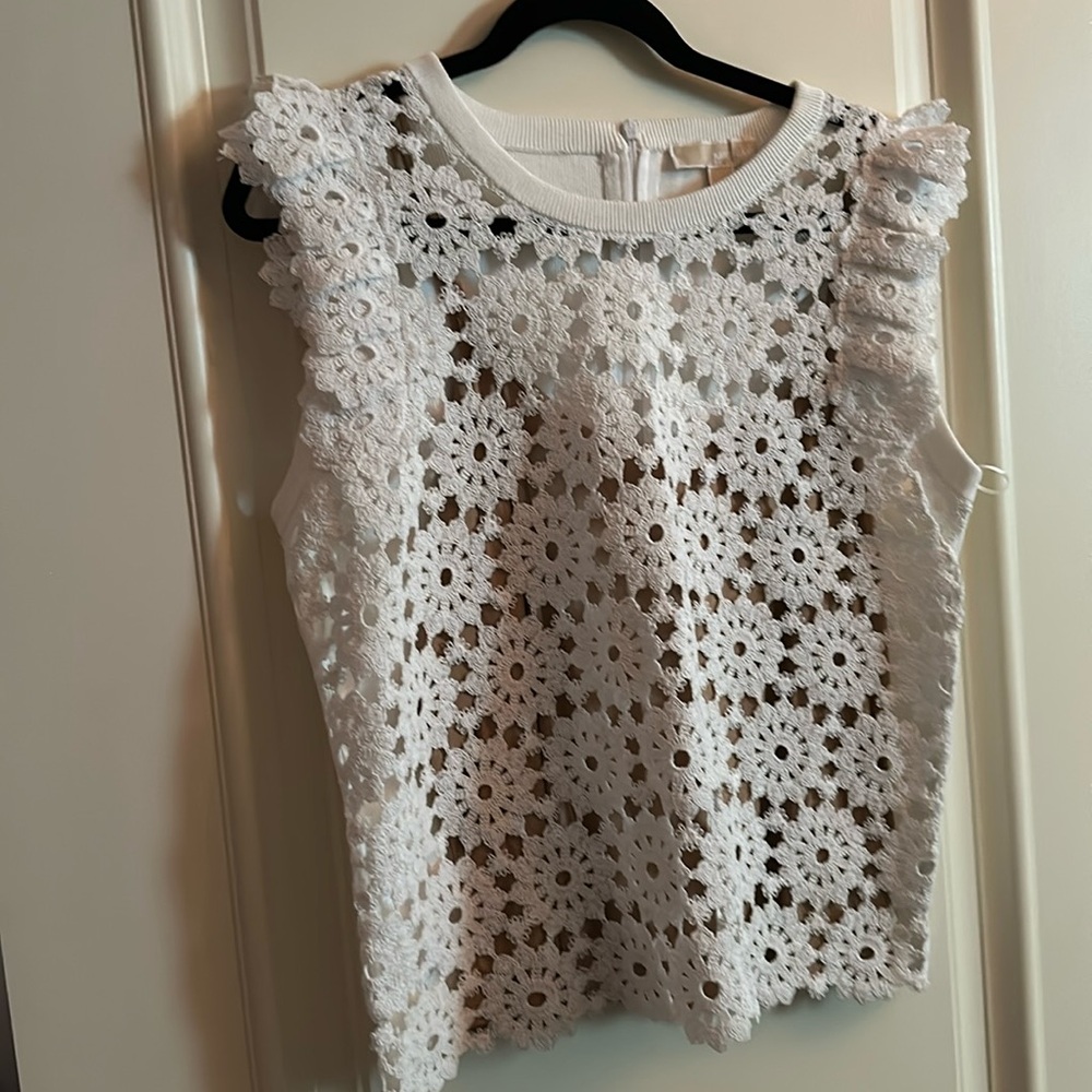 Michael Kors Summer Knit White Top